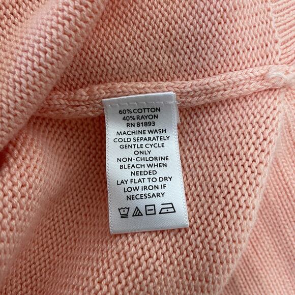 Isaac Mizrahi Live Essentials 1X Cardigan Sweater Preppy Button Down Pockets - Picture 10 of 10